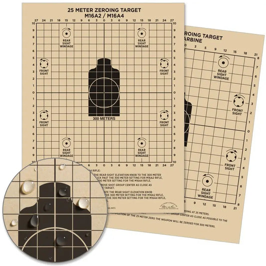 25M ZEROING TARGET - M16A2, M16A4, M4 CARBINE