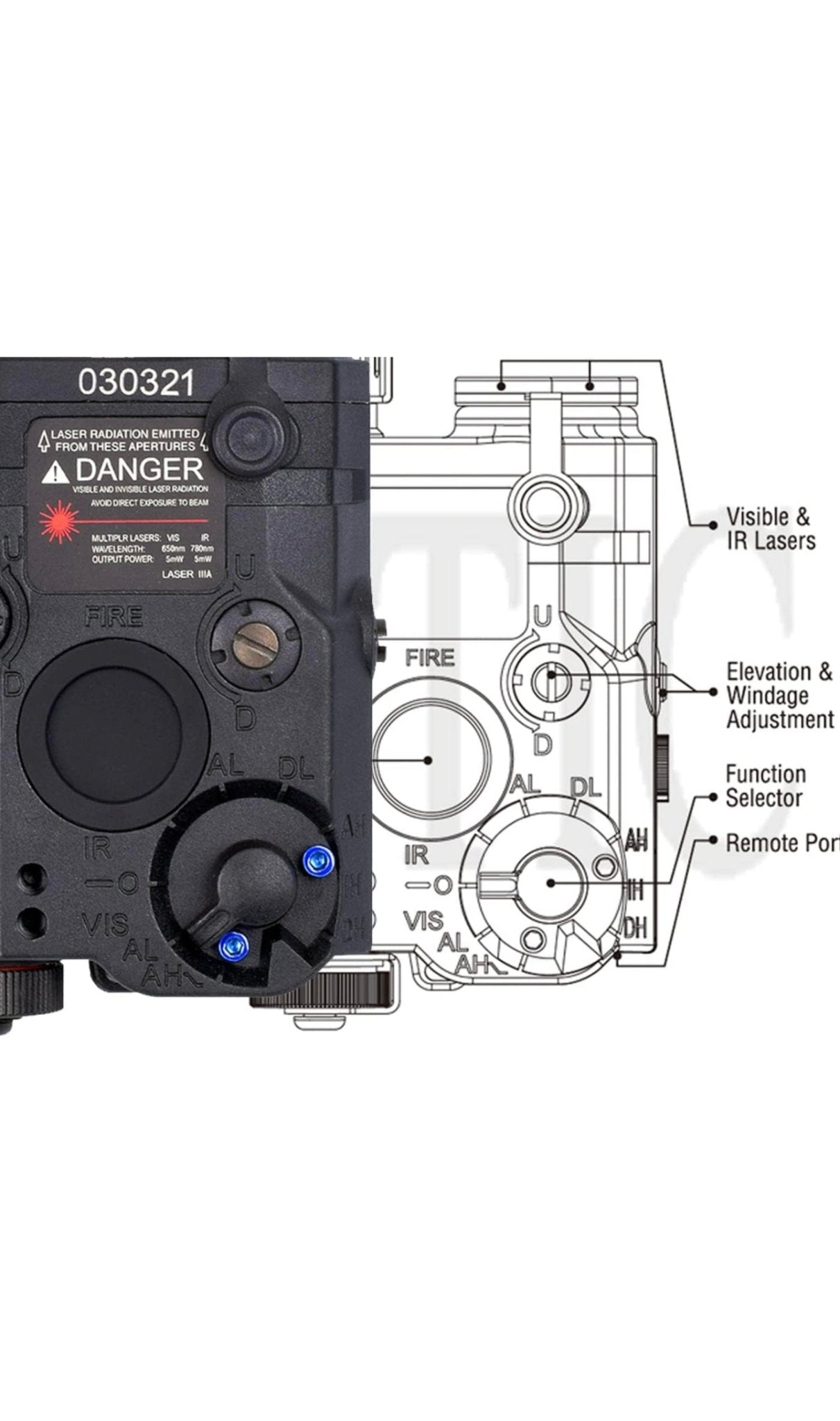 PEQ 15 IR laser + Red Vis Laser + White Light - GoonSupplies